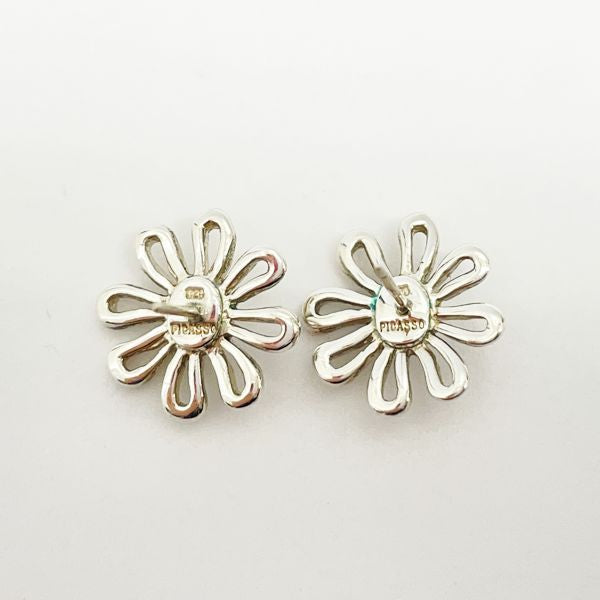 TIFFANY&amp;Co. Daisy Flower Earrings Silver 925 Women's [Used B] 20230407