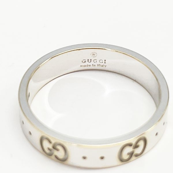 中古B/標準】GUCCI グッチ アイコン K18WG ユニセックス リング・指輪