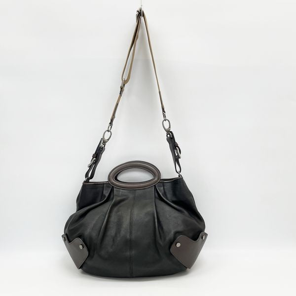 MARNI Balloon Top Handle 2WAY Women's Handbag Brown x Black [Used AB/Slightly Used] 20403976