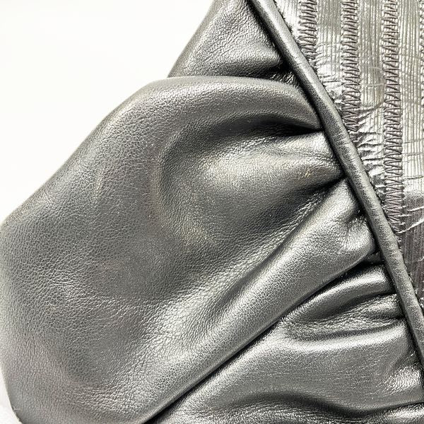 FENDI FF Logo Old Gather Vintage Shoulder Bag Leather Women's [Used B] 20231102