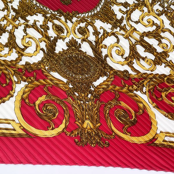 HERMES CARRE LES TUILERIES Tuileries Garden Women's Scarf Red [Used AB/Slightly used] 20404005
