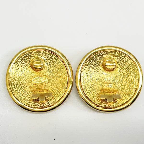 CHANEL Vintage Cocomark Quattro Round 93P GP Women's Earrings Gold [Used AB/Slightly Used] 20404009