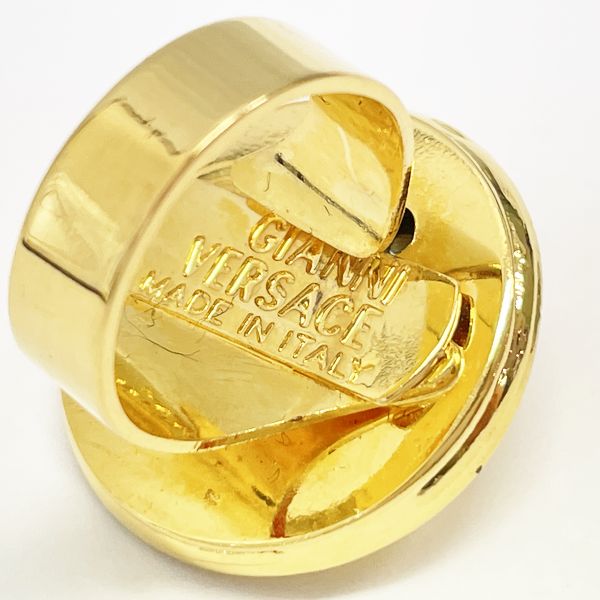 Used AB/Slightly used] Gianni Versace Vintage Medusa Greca GP Pearl Women's  Ring No. 12 Gold 20401297
