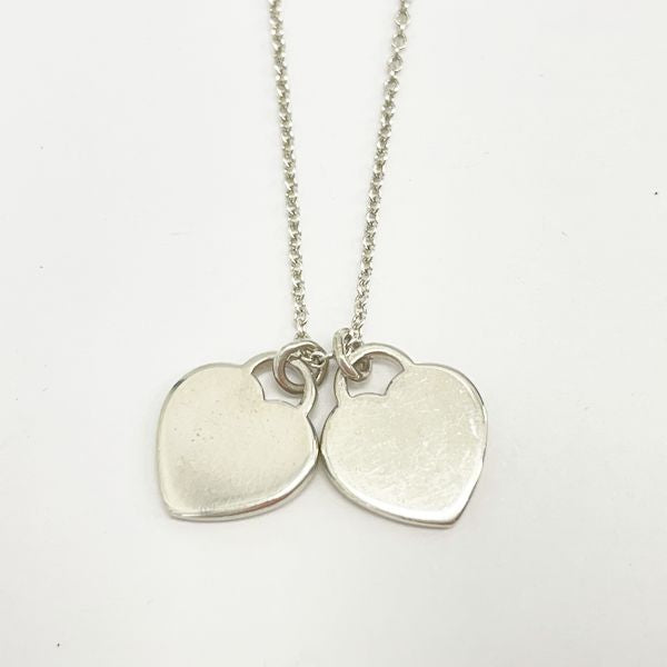 TIFFANY&amp;Co. Tiffany Return Toe Mini Double Heart Tag Silver 925 Women's Necklace [Used B/Standard] 20404045
