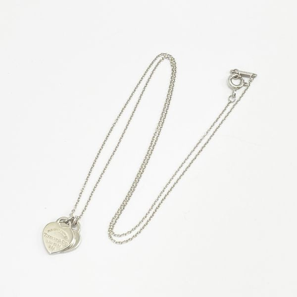 TIFFANY&amp;Co. Tiffany Return Toe Mini Double Heart Tag Silver 925 Women's Necklace [Used B/Standard] 20404045