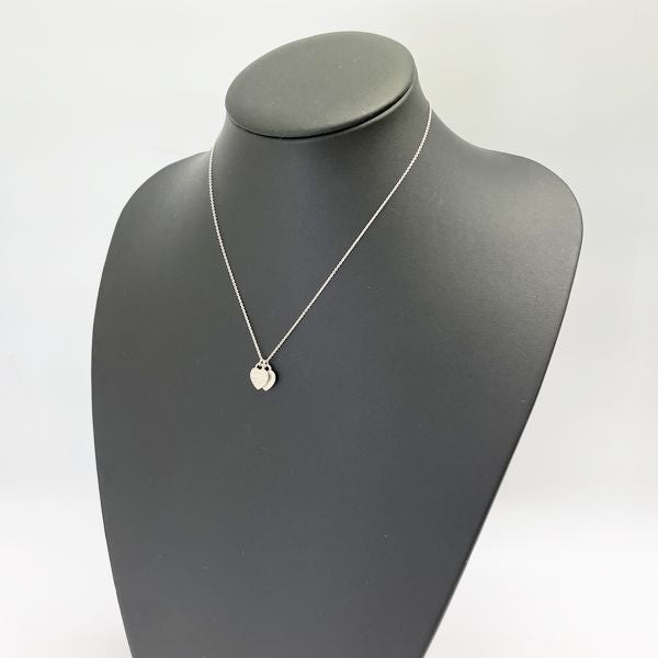 TIFFANY&amp;Co. Tiffany Return Toe Mini Double Heart Tag Silver 925 Women's Necklace [Used B/Standard] 20404045