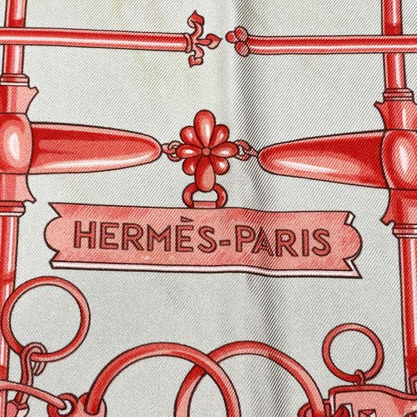 HERMES Carre 90 MORS ET GOURMETTES Horse Bit and Chain Scarf Silk Ladies [Used B] 20230831