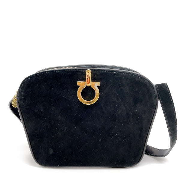 Salvatore Ferragamo Gancini Vintage Shoulder Bag Suede/Leather Women's [Used B] 20231102
