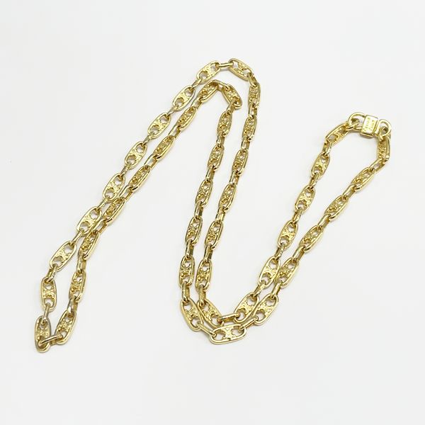 CELINE Vintage Macadam Blason Triomphe Chain GP Women's Necklace Gold [Used B/Standard] 20404235