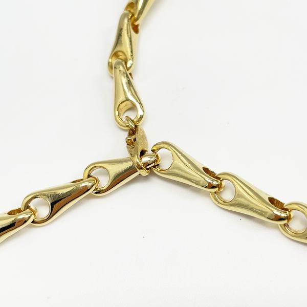 CELINE Vintage Circle Logo Big Long Chain 2WAY GP Women's Necklace Gold [Used AB/Slightly Used] 20404238