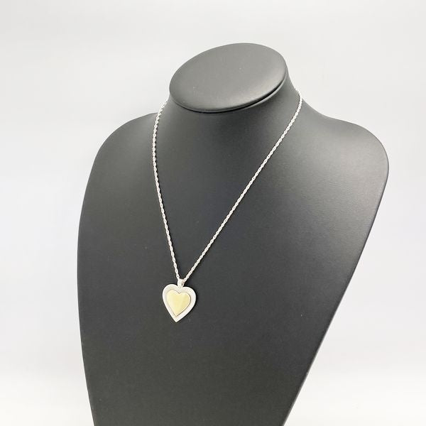 TIFFANY&amp;Co. Tiffany Vintage Heart Plate Silver K18YG Women's Necklace [Used B/Standard] 20404255