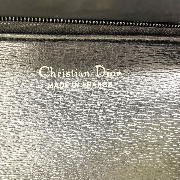 Christian Dior 复古稀有 CD 徽标侧链女式单肩包黑色 [二手 B/标准] 20404674