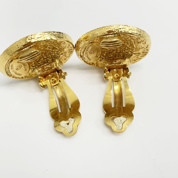 CHANEL Vintage Coco Mark CC Mark 2587 GP Women's Earrings Gold [Used AB/Slightly Used] 20404684