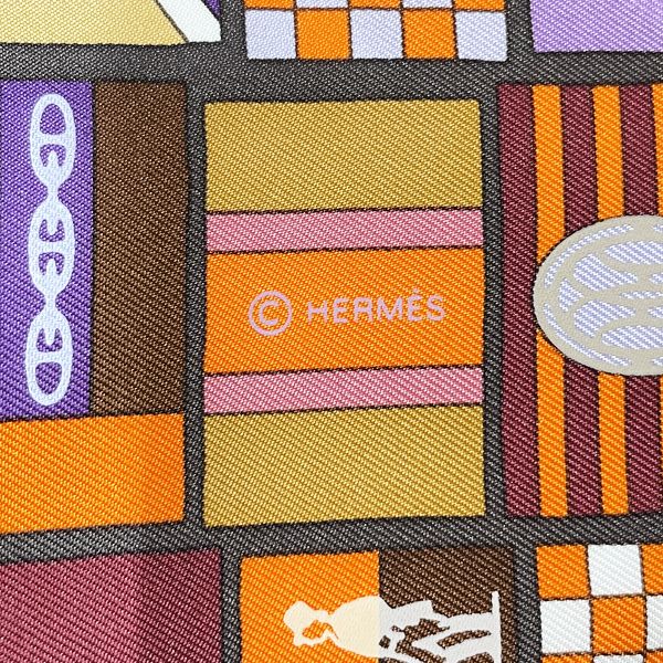 HERMES（エルメス） カレ90 VOYAGE EN HERMES 国旗柄  スカーフ シルク レディース  20230828