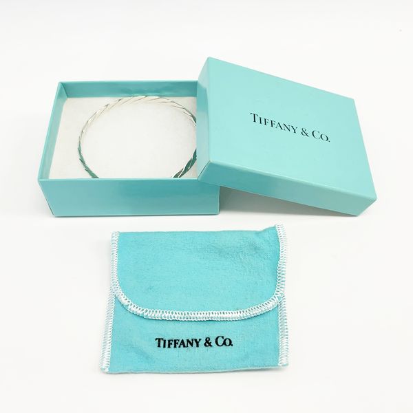 TIFFANY&amp;Co. Tiffany Vintage Knife Edge Twist Silver 925 Unisex Bangle [Used B/Standard] 20404713