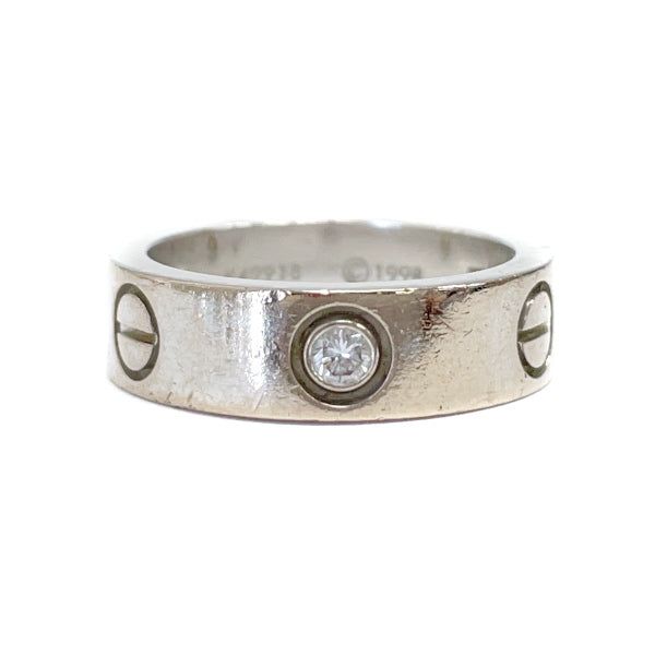 CARTIER Love Ring 3P Diamond K18WG Unisex Ring No. 11 [Used B/Standard] 20404816