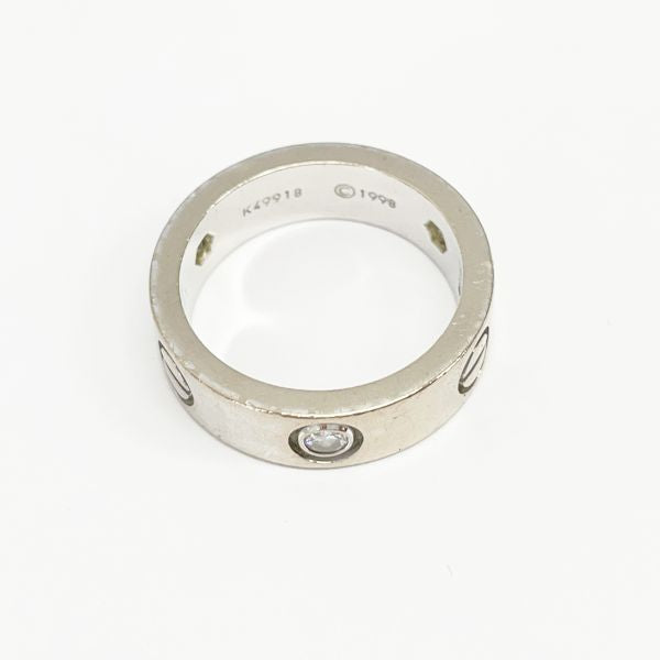 CARTIER Love Ring 3P Diamond K18WG Unisex Ring No. 11 [Used B/Standard] 20404816