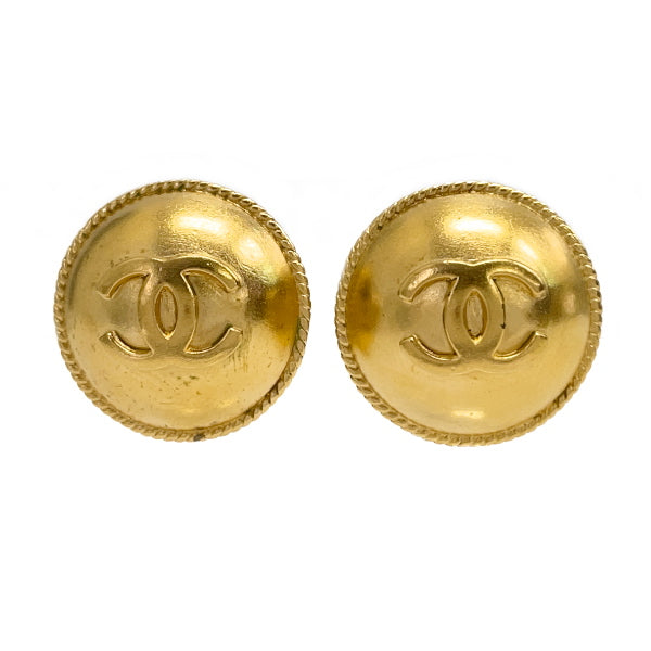 Chanel CHANEL Coco Mark Round Earrings Gold P9315 – NUIR VINTAGE