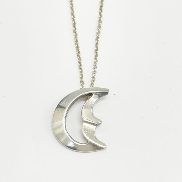 TIFFANY&amp;Co. Tiffany Crescent Moon Silver 925 Women's Necklace [Used B/Standard] 20405321