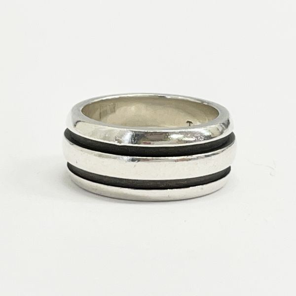 TIFFANY&amp;Co. Tiffany Groove Double Line Silver 925 Men's Ring No. 12.5 [Used B/Standard] 20405349