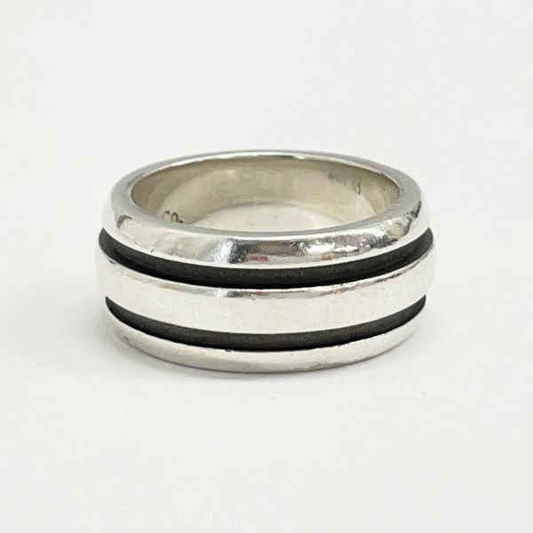 TIFFANY&amp;Co. Tiffany Groove Double Line Silver 925 Men's Ring No. 12.5 [Used B/Standard] 20405349