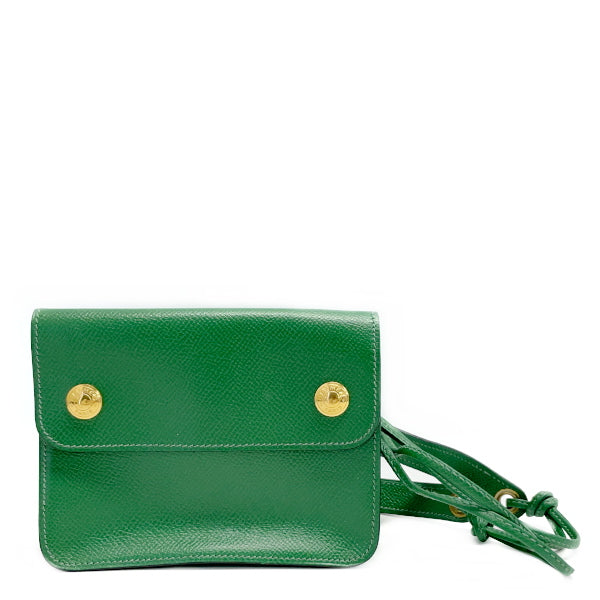 HERMES Pochette Green Belt Bag Women's Waist Bag Green [Used AB/Slightly Used] 20406302