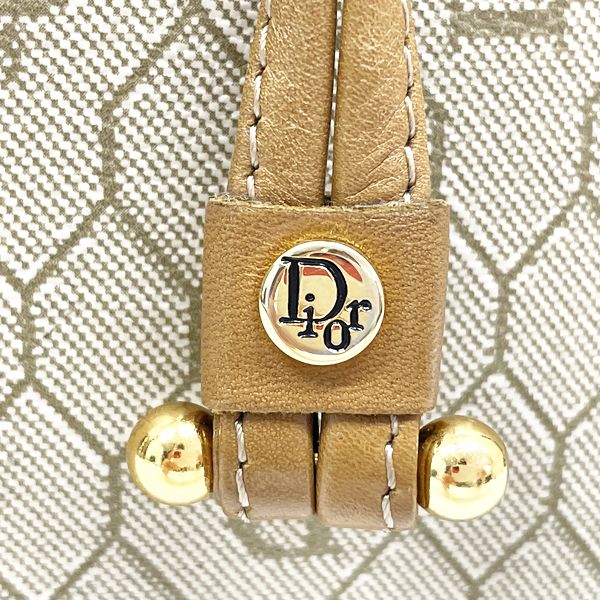 Christian Dior 复古蜂巢抽绳小包女式单肩包米色 [二手 B/标准] 20406326