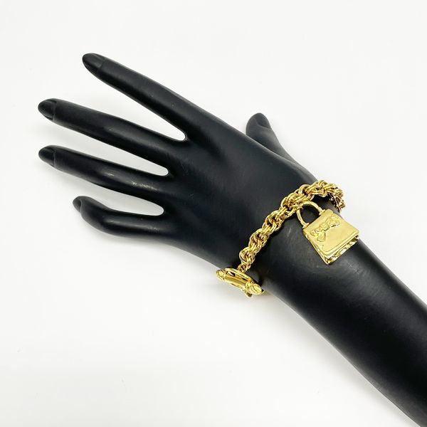 FENDI Anchor Chain Bracelet Amulet Bag Charm GP Women's Bracelet [Used B/Standard] 20406336