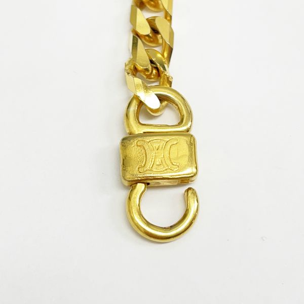 CELINE Vintage Circle Logo Kihei Chain GP Women's Necklace Gold [Used B/Standard] 20406337