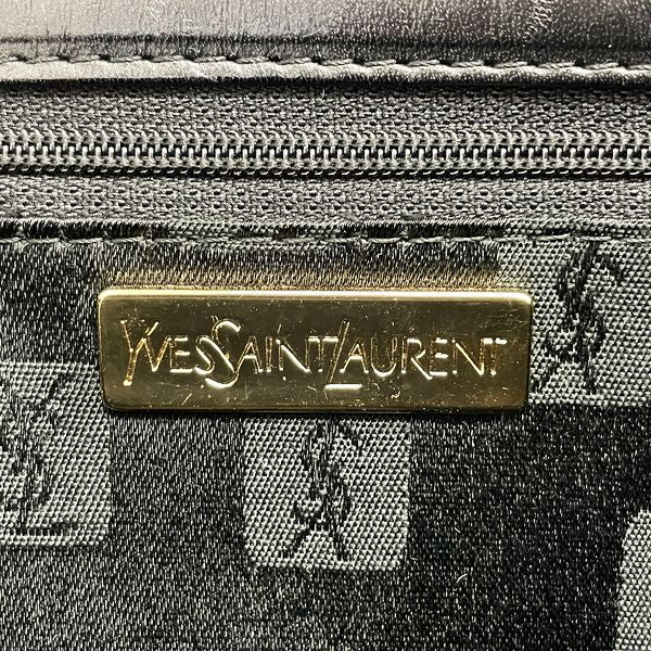 YVES SAINT LAURENT Yves Saint Laurent Vintage Stitch Logo Charm 方形压花女士手提包黑色 [二手 AB/轻微二手] 20406390