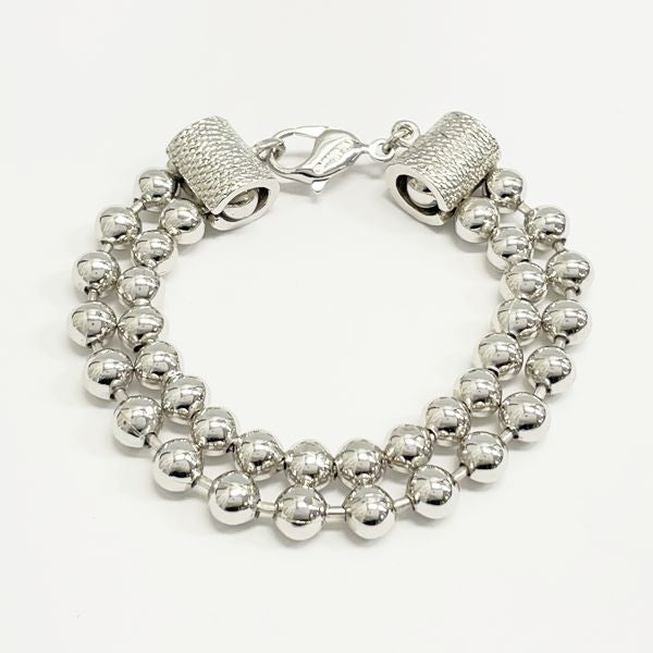 Christian Dior Vintage Ball Chain Double Wrap Metal Unisex Bracelet [Used AB/Slightly Used] 20406411