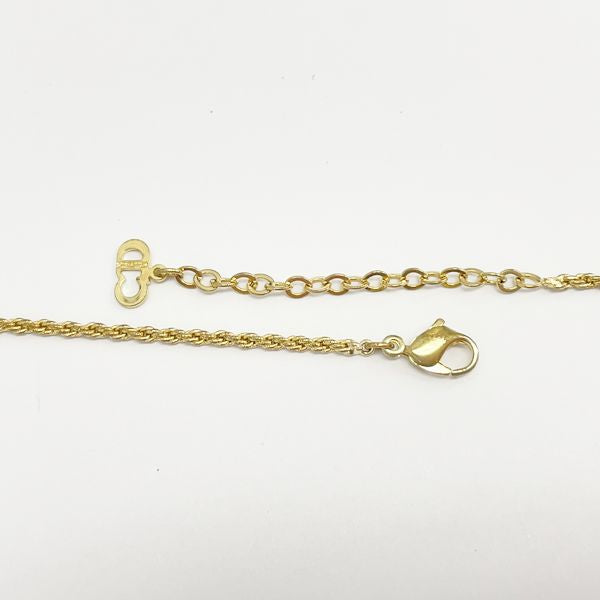 Christian Dior CD Logo Twist GP Women's Necklace [Used B/Standard] 20406413