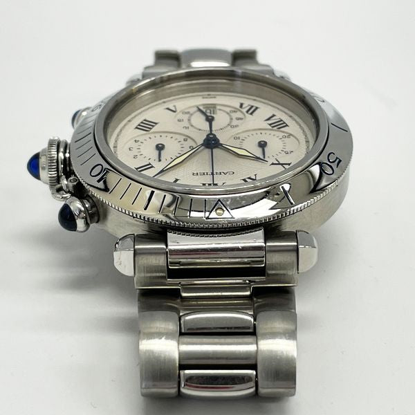 中古B/標準】CARTIER カルティエ パシャ38 クロノグラフ クオーツ