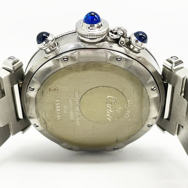 CARTIER Pasha 38 Chronograph W31018H3 Watch Stainless Steel Men's 20230516