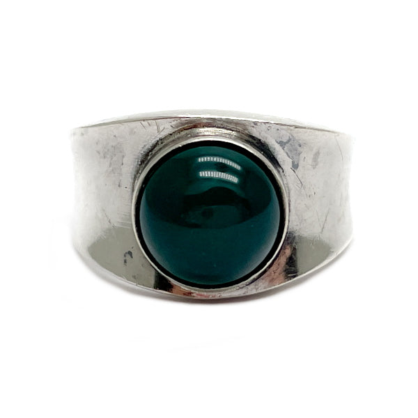 Georg Jensen 124 Classic Chalcedony Silver 925 Men's Ring No. 14 [Used B/Standard] 20407457