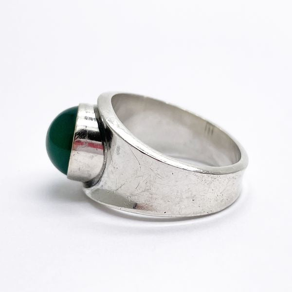 Georg Jensen 124 Classic Chalcedony Silver 925 Men's Ring No. 14 [Used B/Standard] 20407457