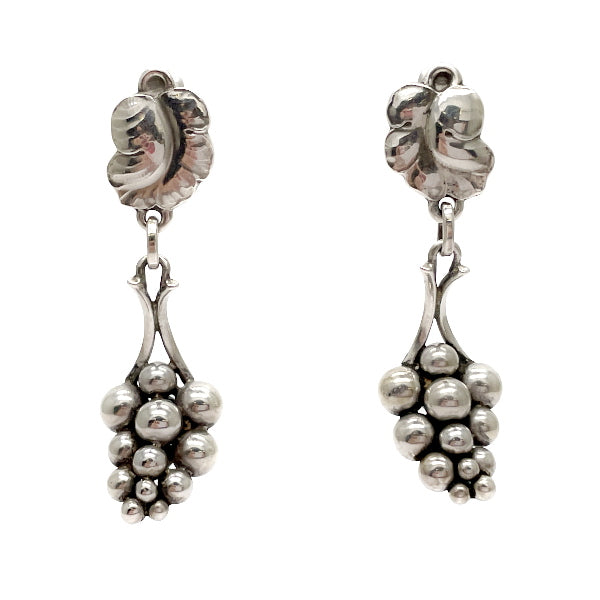 Georg Jensen Vintage Grape Motif Grape Silver 925 Women's Earrings (Used B/Standard) 20407460