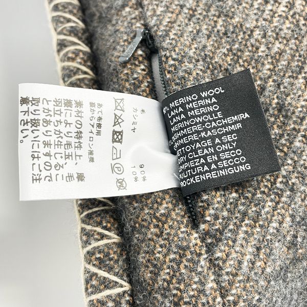 HERMES エルメス クッション Hカザック スクエア インテリア ユニセックス その他ファッション雑貨 グレー系 【中古A/美品】 20407572