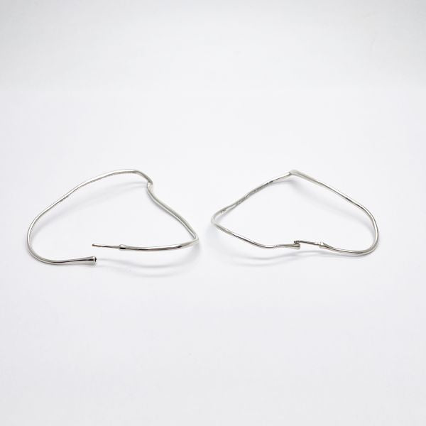 TIFFANY&amp;Co. Tiffany Elsa Peretti Heart Hoop L Silver 925 Women's Earrings (Used B/Standard) 20407595