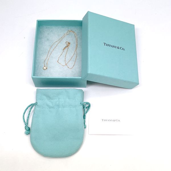 TIFFANY&amp;Co. Tiffany Visor Yard 1P Diamond K18PG Women's Necklace [Used B/Standard] 20407899