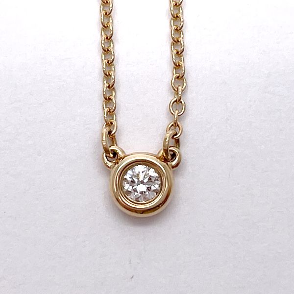 TIFFANY&amp;Co. Tiffany Visor Yard 1P Diamond K18PG Women's Necklace [Used B/Standard] 20407899