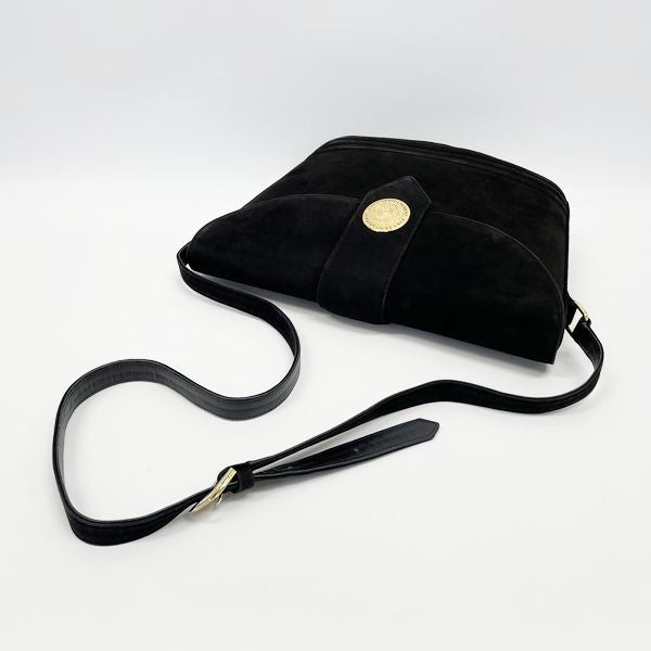 YVES SAINT LAURENT Logo Concho Vintage Shoulder Bag Suede/Leather Women's [Used B] 20230711