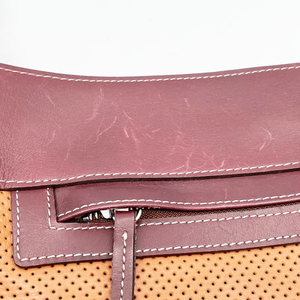 SOMES Punched leather diagonal unisex shoulder bag [Used B/Standard] 20408019