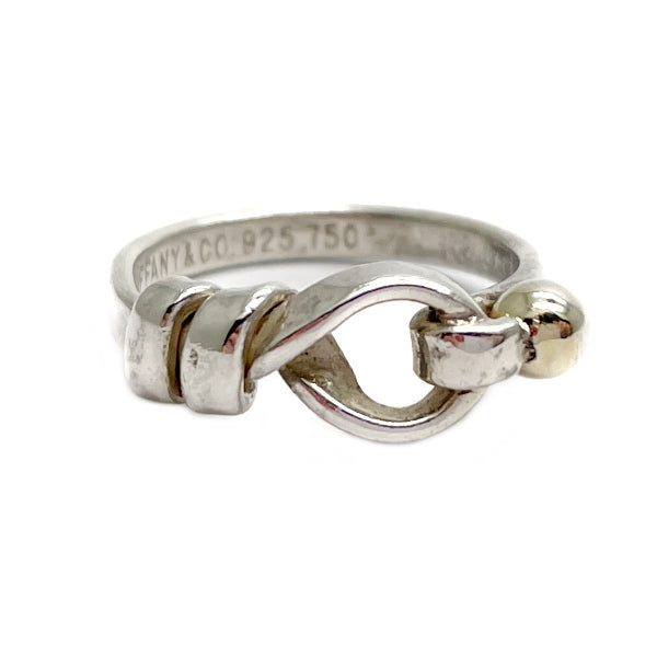 TIFFANY&amp;Co. Tiffany Hook &amp; Eye Love Knot Silver 925 K18YG Women's Ring No. 8.5 [Used B/Standard] 20408047