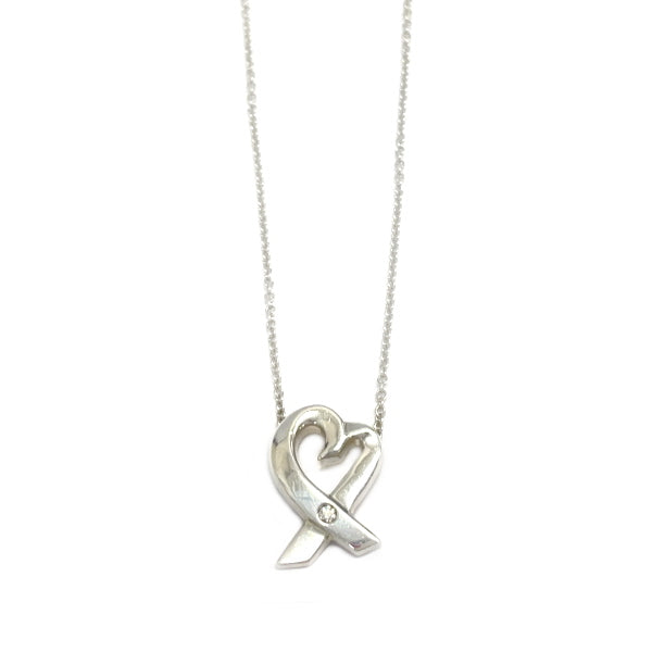 TIFFANY&amp;Co. Tiffany Loving Heart 1P Diamond Silver 925 Women's Necklace [Used B/Standard] 20408059