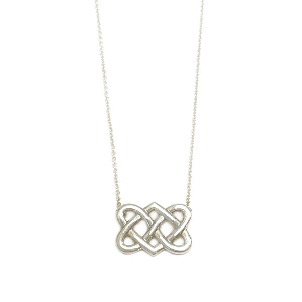 TIFFANY&amp;Co. Tiffany [Rare] Celtic Knot Double Heart Silver 925 Women's Necklace [Used B/Standard] 20408060