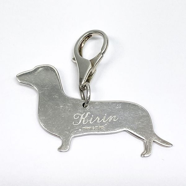TIFFANY & Co. Tiffany [Incomplete] Dog Charm Dachshund *Engraved Unisex Keychain [Used B/Standard] 20408063