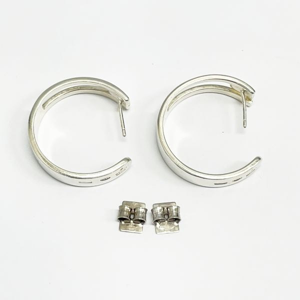 GUCCI Gucci [Incomplete] G Logo Half Hoop Silver 925 Women's Earrings [Used B/Standard] 20408072