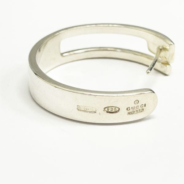 GUCCI Gucci [Incomplete] G Logo Half Hoop Silver 925 Women's Earrings [Used B/Standard] 20408072