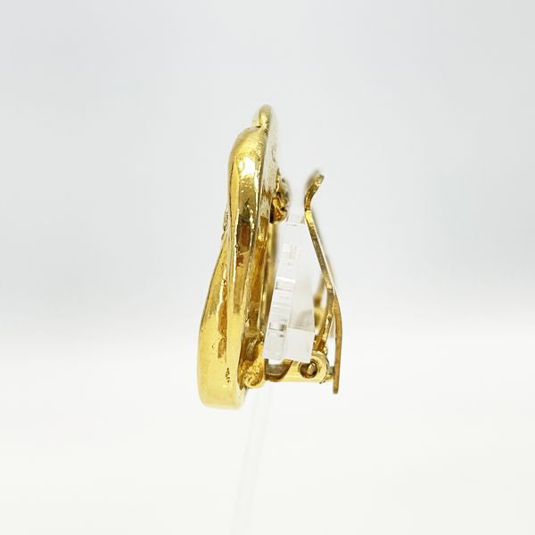 CHANEL Vintage Logo Round Twist GP Women's Earrings Gold [Used B/Standard] 20408606